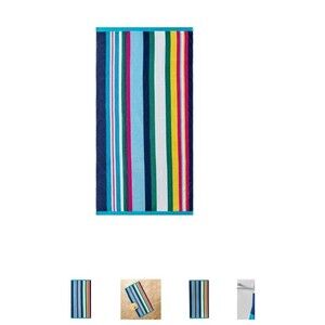 Better Homes & Gardens Oversized Cotton Blend Beach Towel Coastal Stripes Perkin